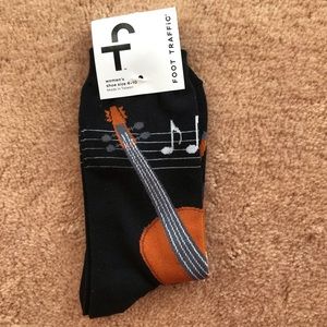 Foot Traffic Violin Novelty Socks, Women’s Shoe Size 4-10, brand new.